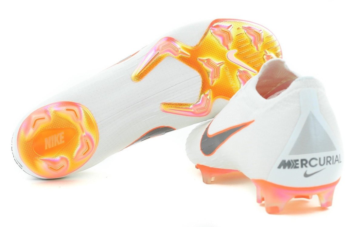 Korki Pilkarskie 2018 Nike Mercurial Vapor XII Elite FG - Biały Pomarańczowy